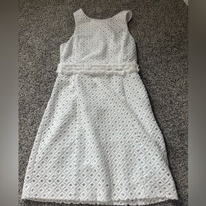Lilly Pulitzer White Textured Midi Dress